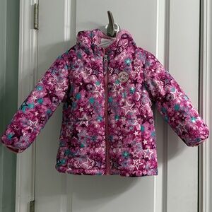 ZeroXposur Pink,Teal, White  Star Puffer Jacket